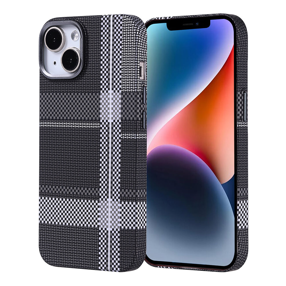 iPhone 14 Kılıf M-safe Şarj Özellikli Karbon Fiber Görünümlü Zore Nekst Kılıf