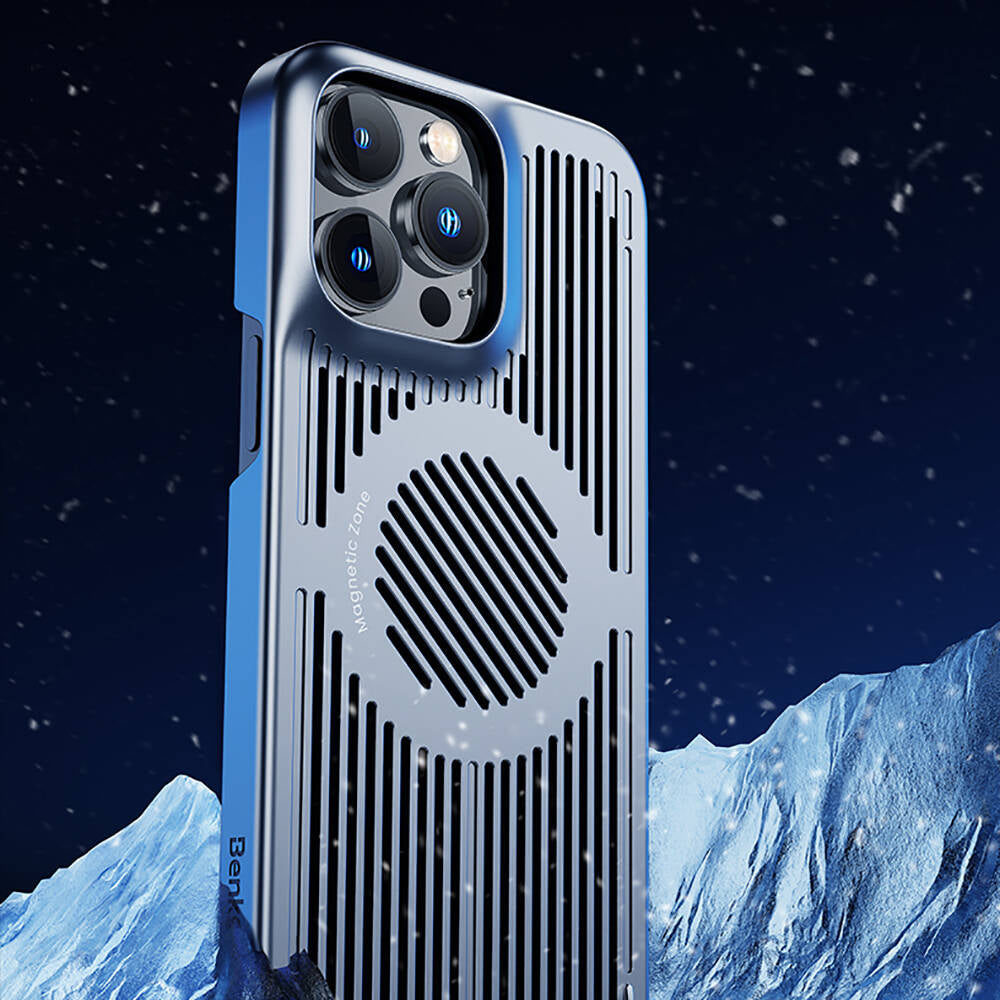 iPhone 14 Kılıf M-safe Şarj Özellikli Soğutucu Benks Biliz Kılıf