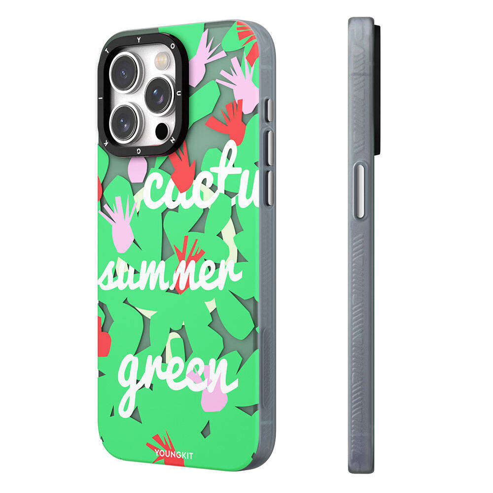 iPhone 14 Kılıf M-safe Şarj Özellikli Yaz Meyvesi Desenli Youngkit Fruity Flavour Serisi Kılıf