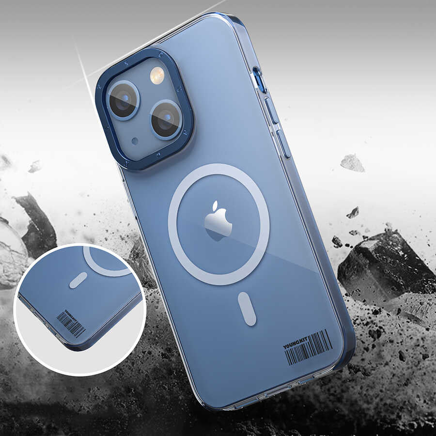 iPhone 14 Kılıf M-safe Şarj Özellikli Youngkit Coloured Glaze Serisi Kılıf