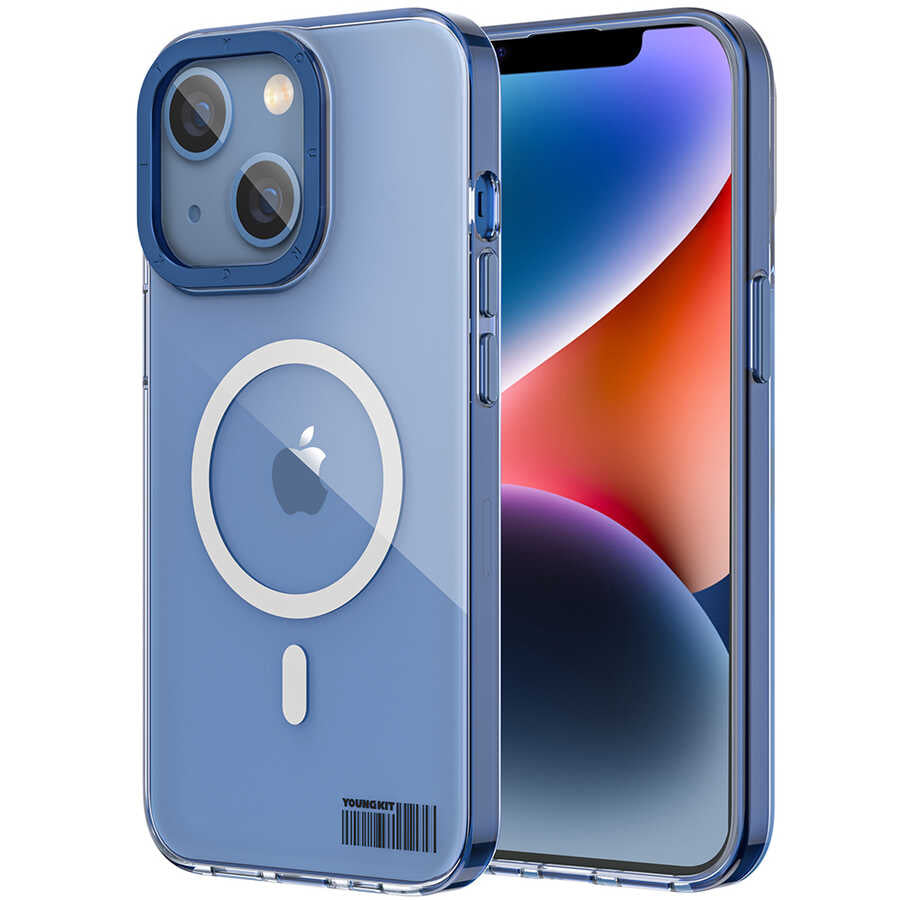 iPhone 14 Kılıf M-safe Şarj Özellikli Youngkit Coloured Glaze Serisi Kılıf