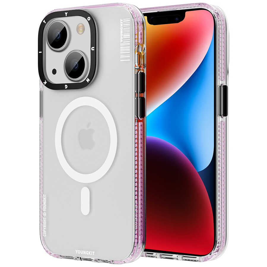 iPhone 14 Kılıf M-safe Şarj Özellikli Youngkit Jane Sand Serisi Kılıf
