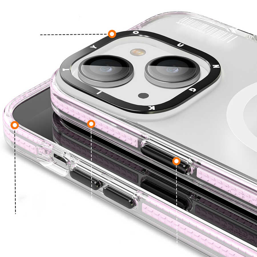 iPhone 14 Kılıf M-safe Şarj Özellikli Youngkit Jane Sand Serisi Kılıf