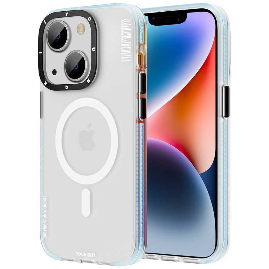 iPhone 14 Kılıf M-safe Şarj Özellikli Youngkit Jane Sand Serisi Kılıf