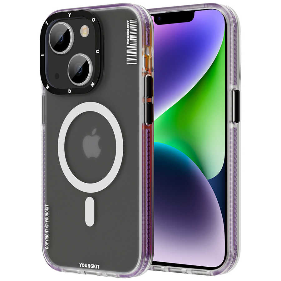 iPhone 14 Kılıf M-safe Şarj Özellikli Youngkit Jane Sand Serisi Kılıf