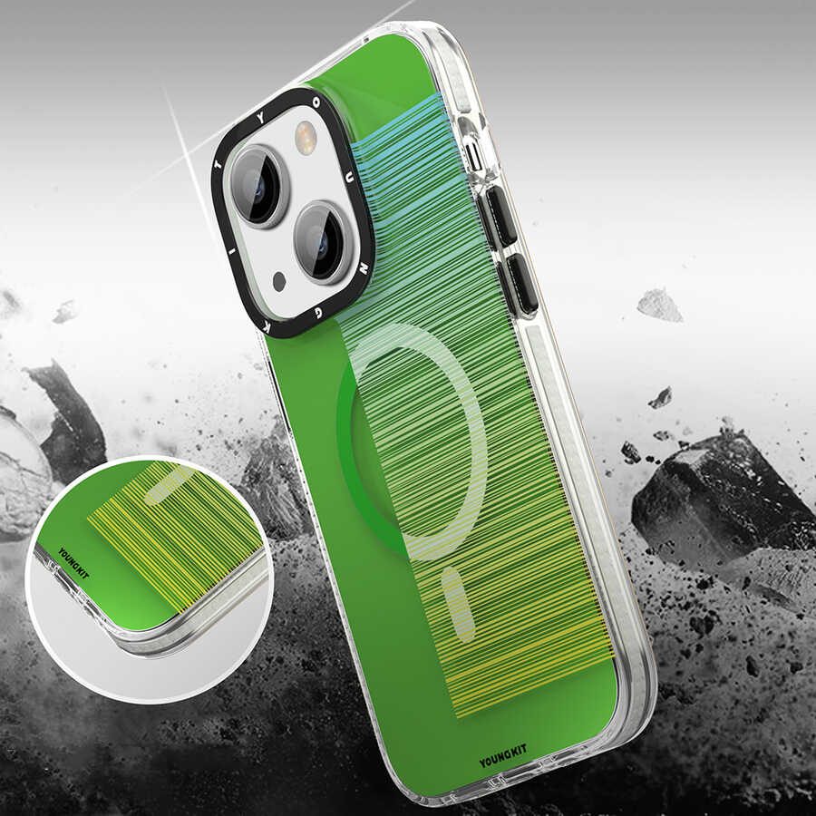 iPhone 14 Kılıf M-safe Şarj Özellikli Youngkit Pure Serisi Kılıf