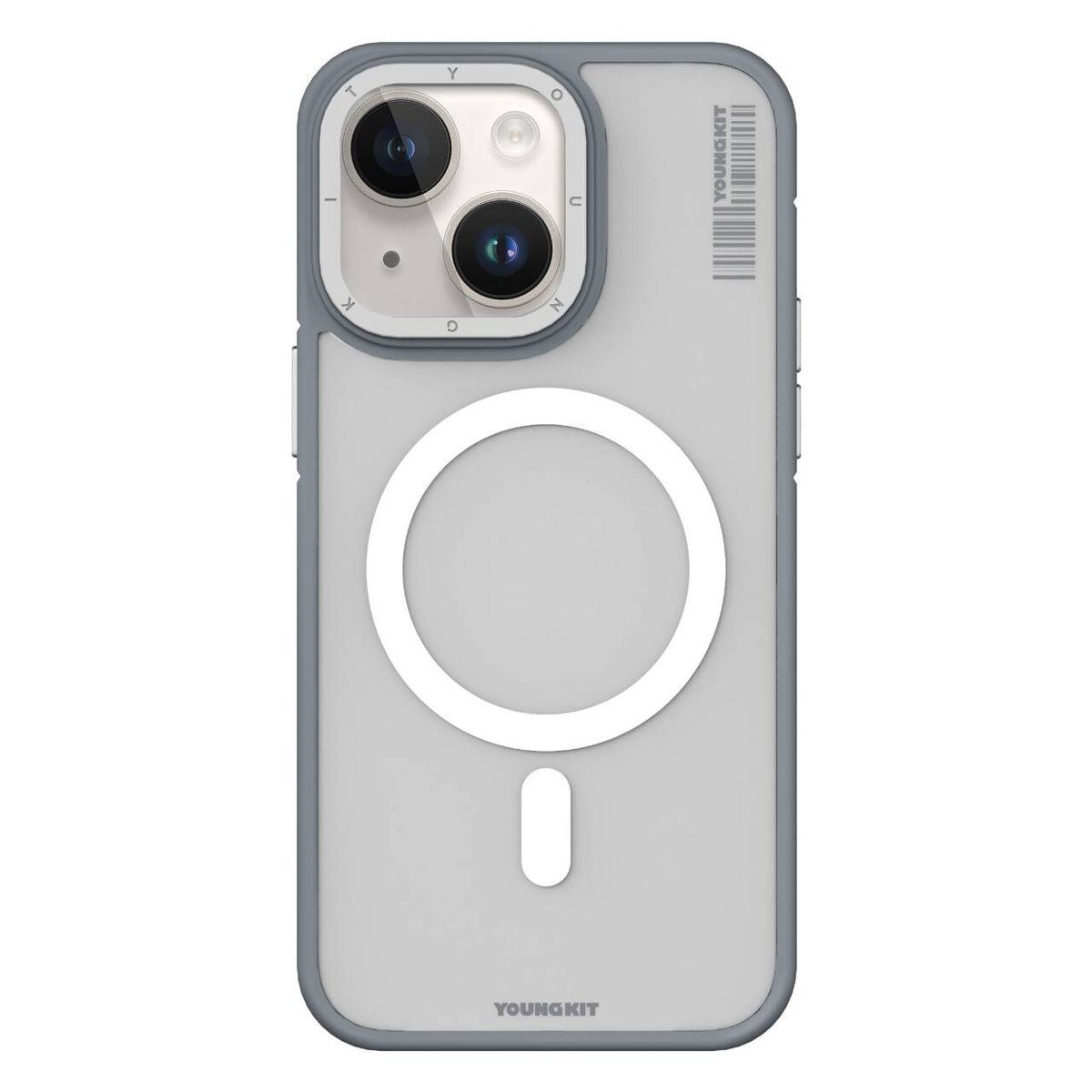 iPhone 14 Kılıf M-safe Şarj Özellikli Youngkit Rock Sand Serisi Kılıf