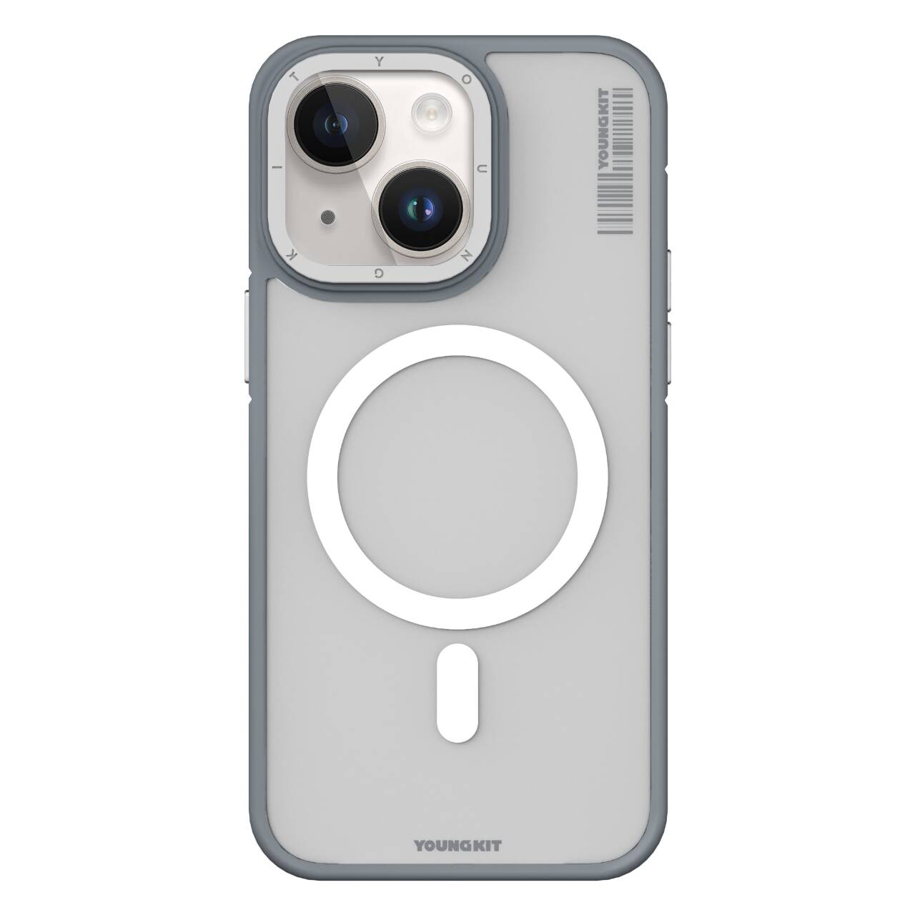 iPhone 14 Kılıf M-safe Şarj Özellikli Youngkit Rock Sand Serisi Kılıf
