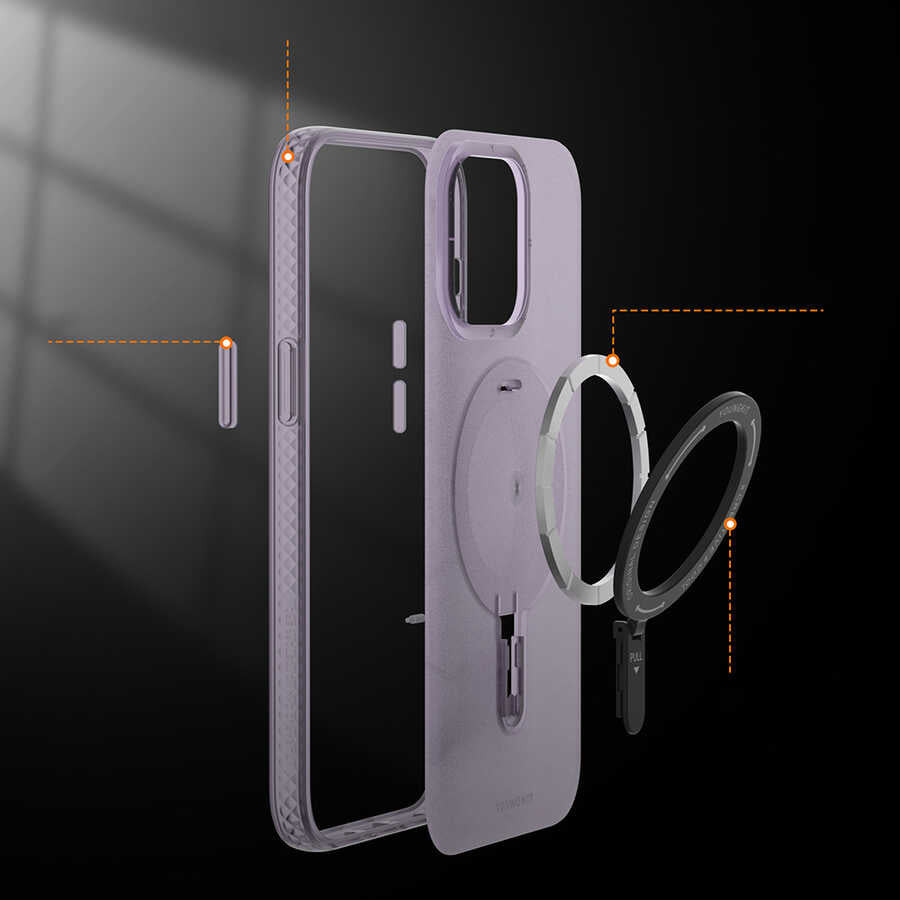iPhone 14 Kılıf M-safe Şarj Özellikli Youngkit Rock Serisi Kılıf