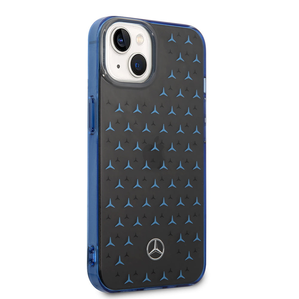 iPhone 14 Kılıf Mercedes Benz Çift Katmanlı Yıldız Desenli Dizayn Kılıf