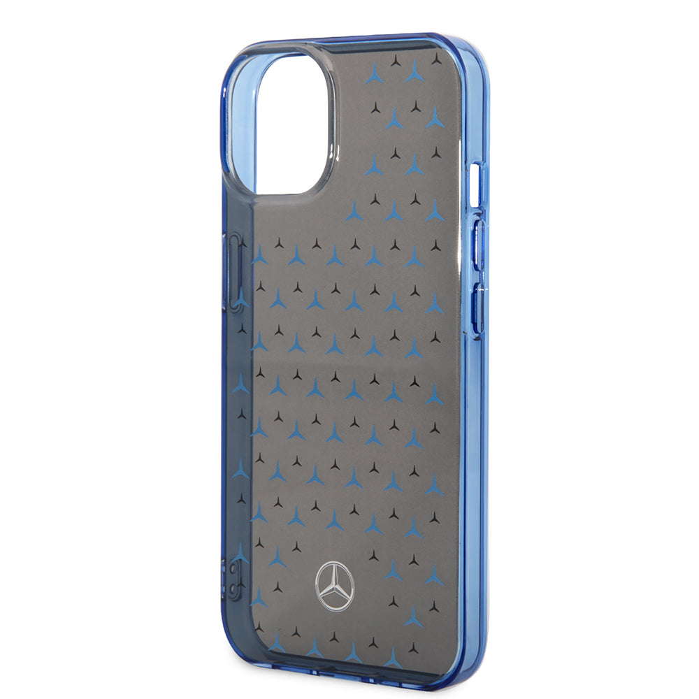 iPhone 14 Kılıf Mercedes Benz Çift Katmanlı Yıldız Desenli Dizayn Kılıf
