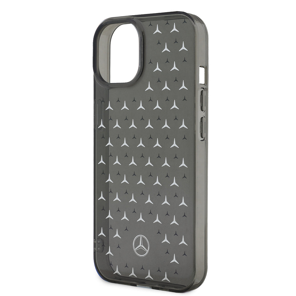 iPhone 14 Kılıf Mercedes Benz Çift Katmanlı Yıldız Desenli Dizayn Kılıf