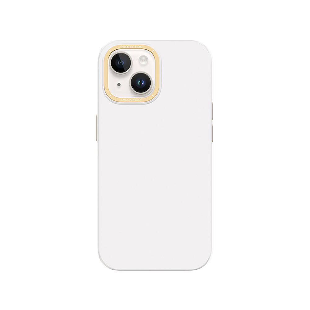 iPhone 14 Kılıf Metal Kamera Çerçeveli Recci Glaze Serisi Kılıf