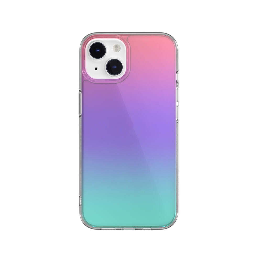 iPhone 14 Kılıf Renk Geçişli Kenarları Şeffaf Tasarımlı Lisanslı Switcheasy Crush Plus Kılıf