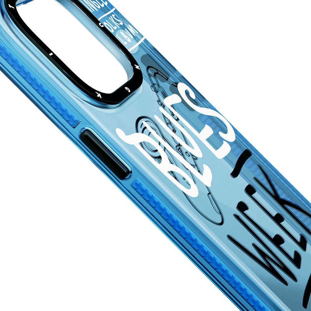 iPhone 14 Kılıf Şeffaf Renkli Yazı Temalı Tasarım YoungKit Jazz Serisi Kılıf