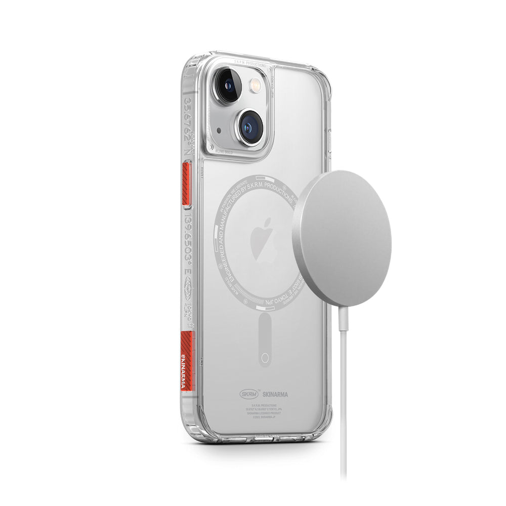 iPhone 14 Kılıf SkinArma Şeffaf Airbag Tasarımlı M-safe Şarj Özellikli Saido Kılıf