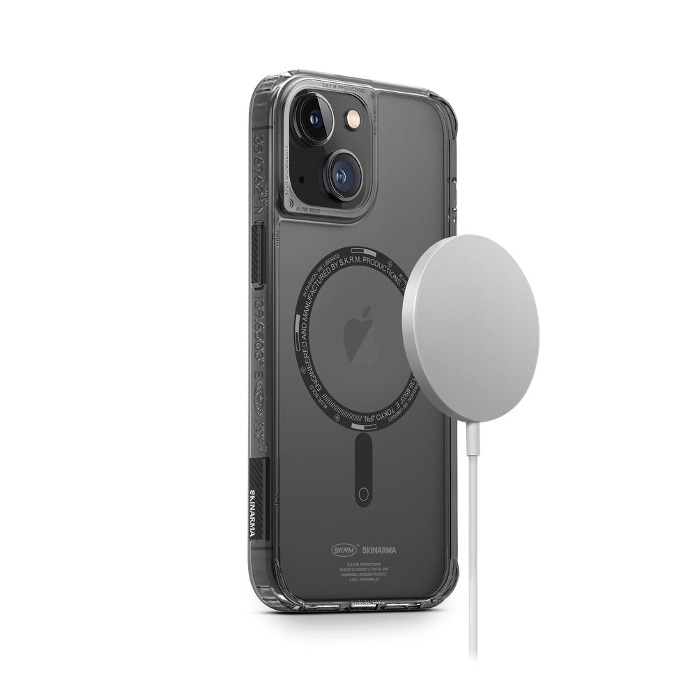 iPhone 14 Kılıf SkinArma Şeffaf Airbag Tasarımlı M-safe Şarj Özellikli Saido Kılıf