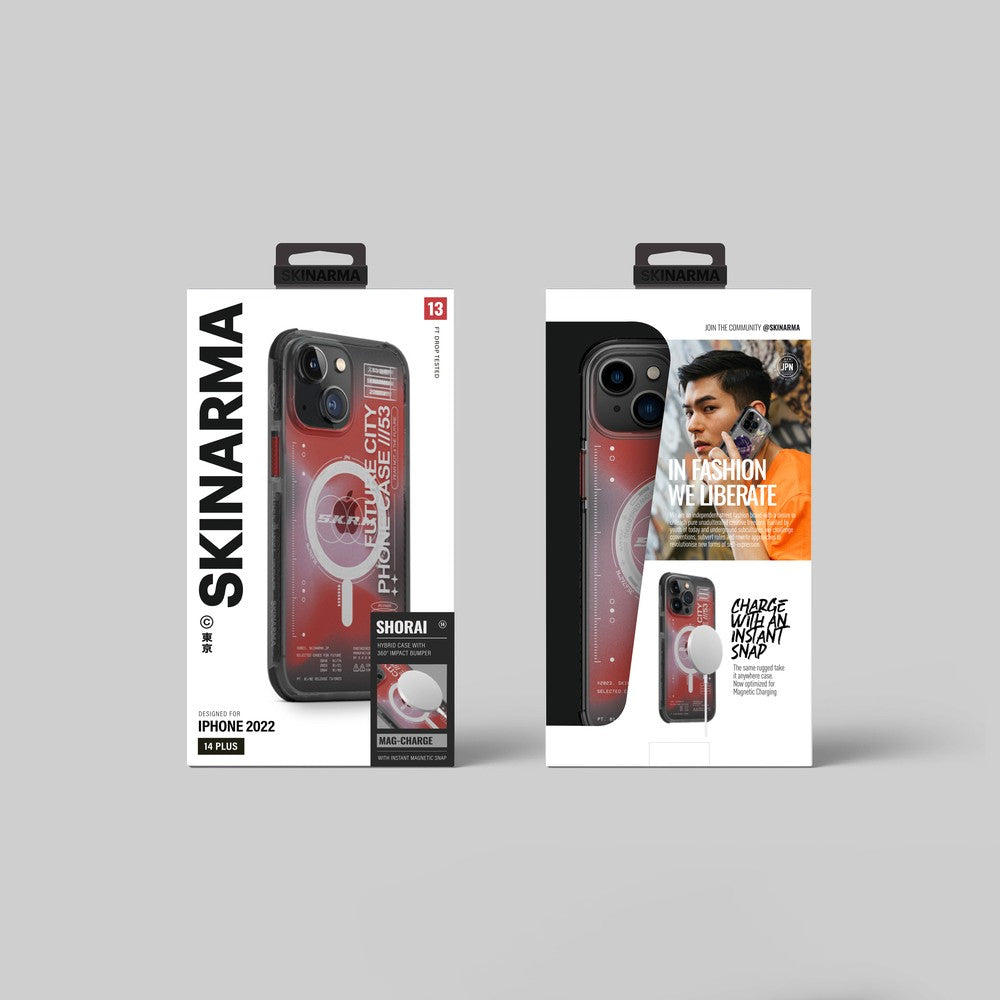 iPhone 14 Kılıf SkinArma Şeffaf Airbag Tasarımlı M-safe Şarj Özellikli Shorai Kılıf