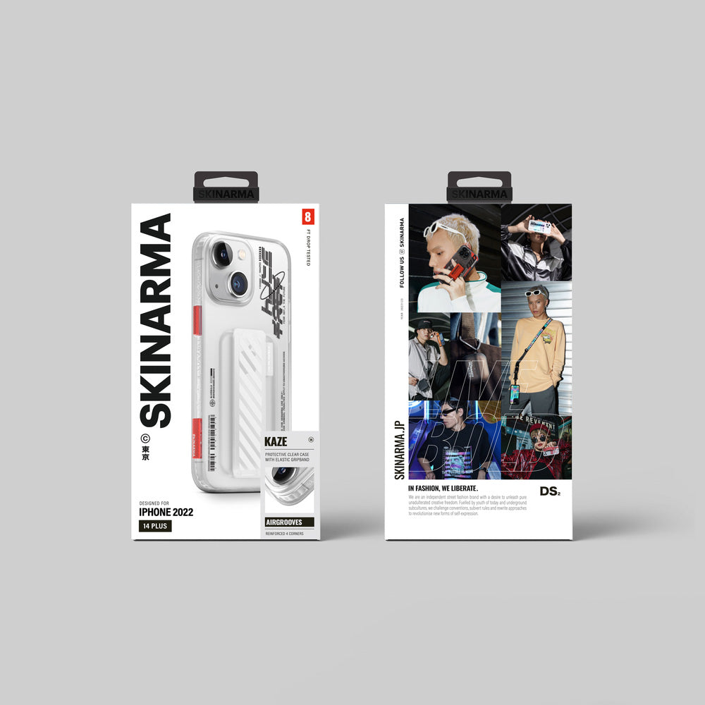 iPhone 14 Kılıf SkinArma Şeffaf Desenli Kaze Kılıf