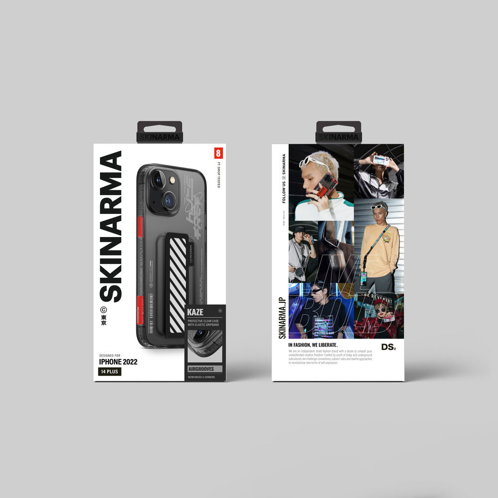 iPhone 14 Kılıf SkinArma Şeffaf Desenli Kaze Kılıf