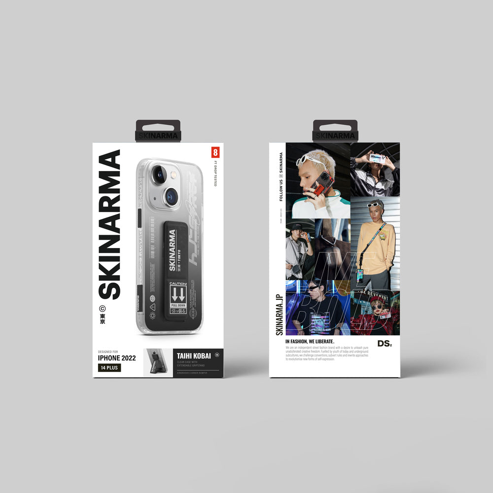 iPhone 14 Kılıf SkinArma Standlı Şeffaf Tasarımlı Taihi Kobai Kılıf