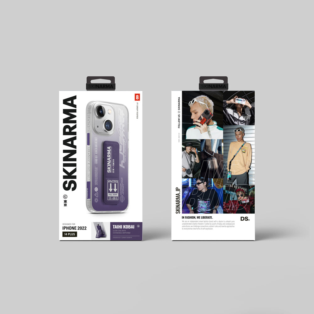 iPhone 14 Kılıf SkinArma Standlı Şeffaf Tasarımlı Taihi Kobai Kılıf