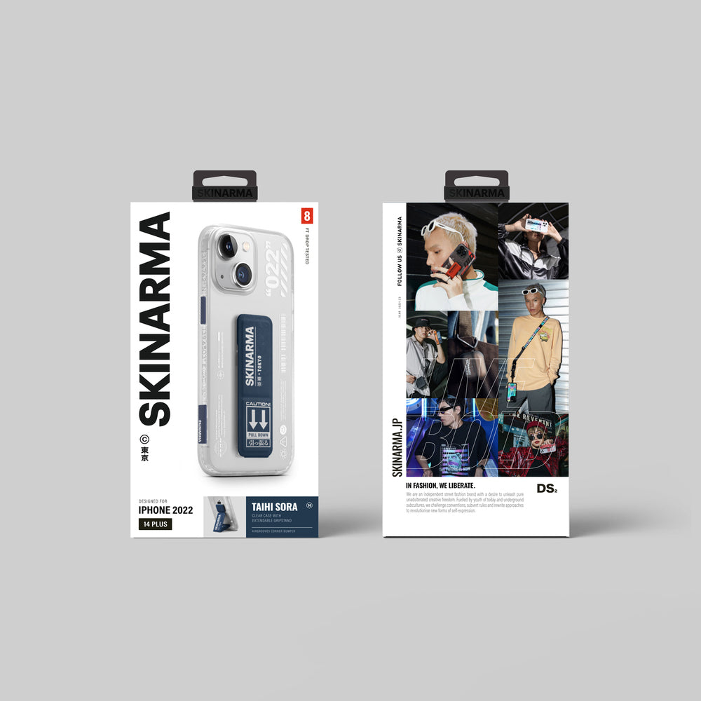 iPhone 14 Kılıf SkinArma Standlı Şeffaf Tasarımlı Taihi Sora Kılıf