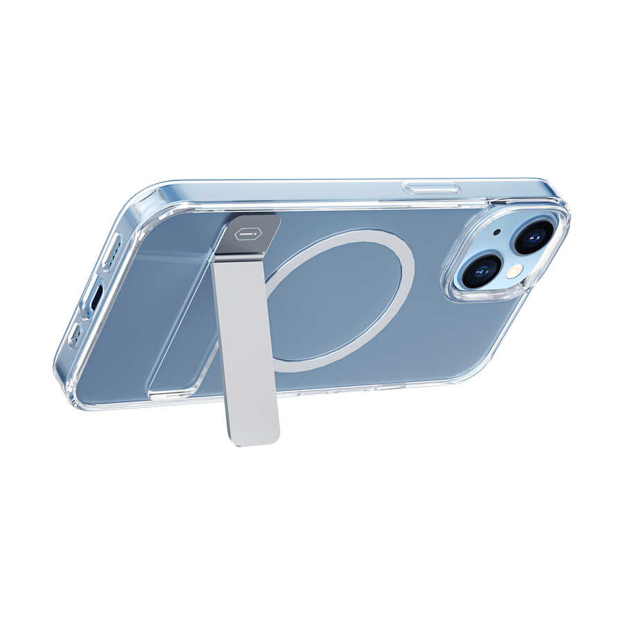 iPhone 14 Kılıf Standlı M-safe Wireless Şarj Özellikli Wiwu Aurora Serisi Kılıf
