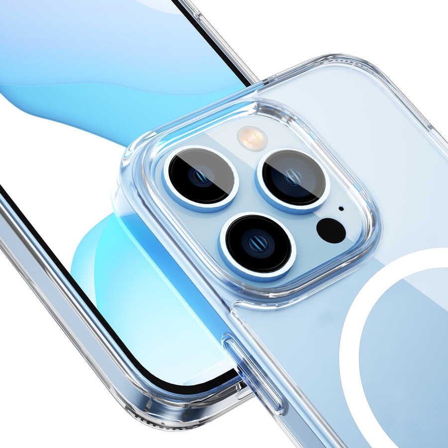 iPhone 14 Kılıf Standlı M-safe Wireless Şarj Özellikli Wiwu Aurora Serisi Kılıf