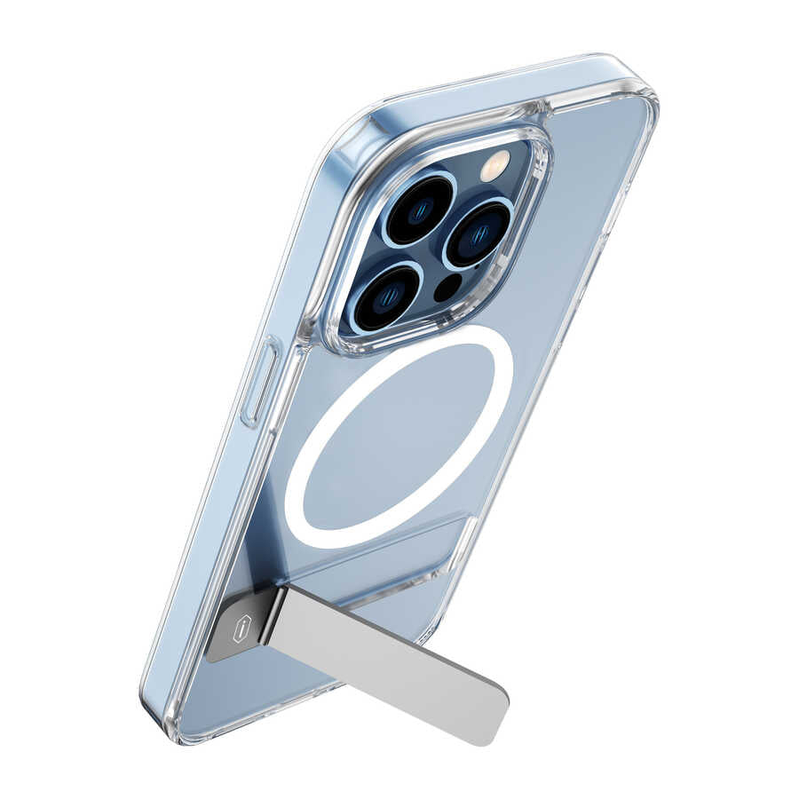 iPhone 14 Kılıf Standlı M-safe Wireless Şarj Özellikli Wiwu Aurora Serisi Kılıf