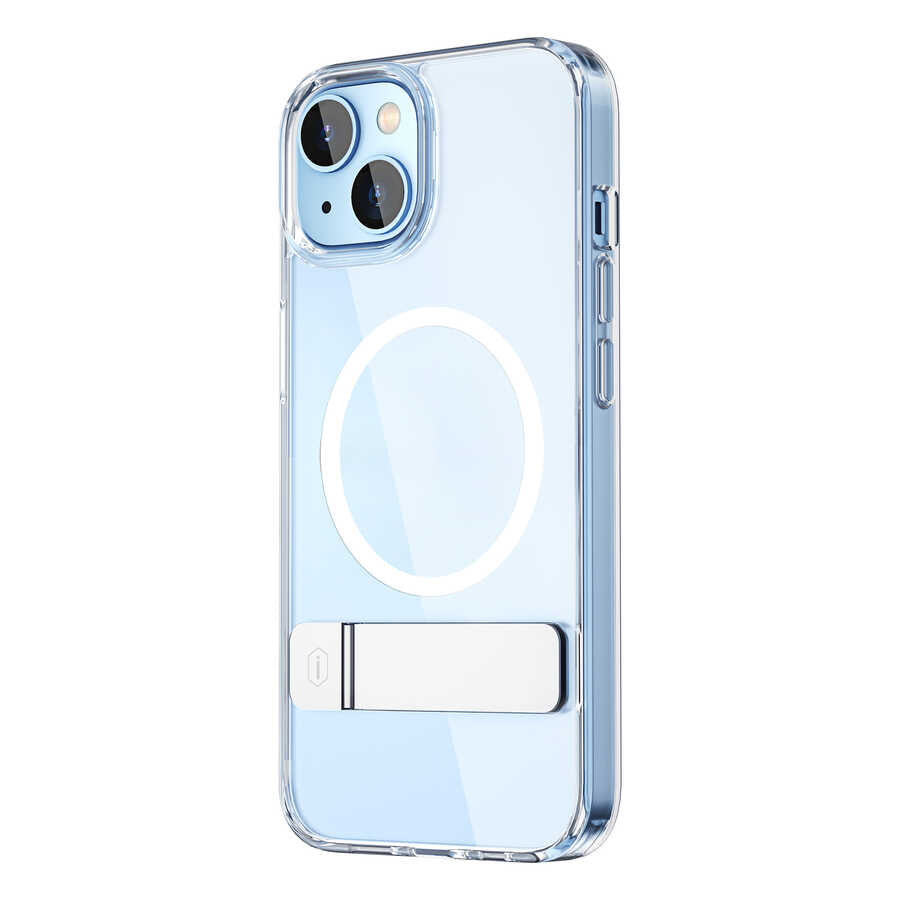 iPhone 14 Kılıf Standlı M-safe Wireless Şarj Özellikli Wiwu Aurora Serisi Kılıf