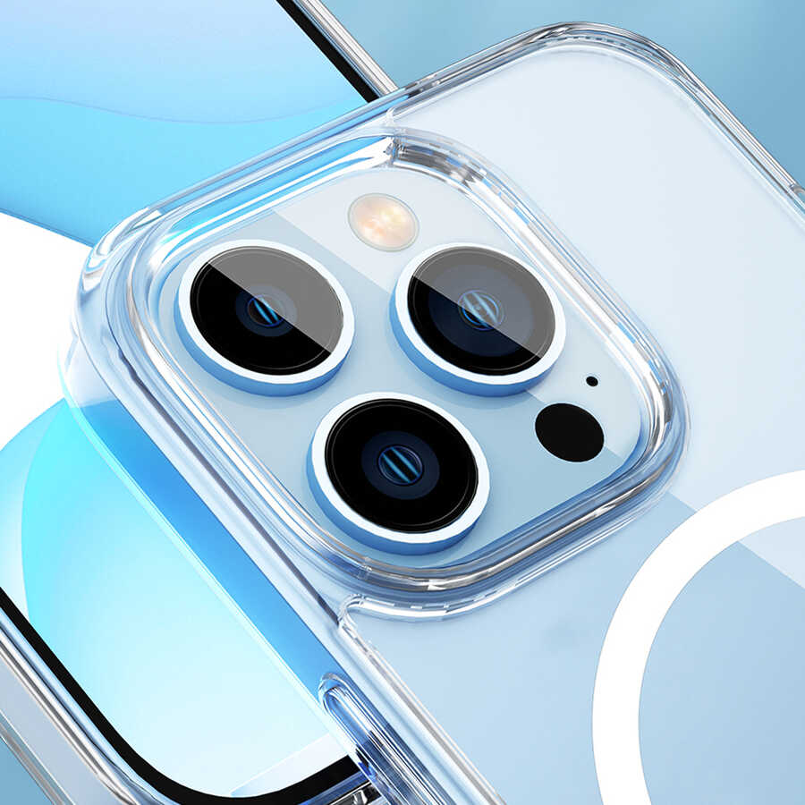 iPhone 14 Kılıf Standlı M-safe Wireless Şarj Özellikli Wiwu Aurora Serisi Kılıf