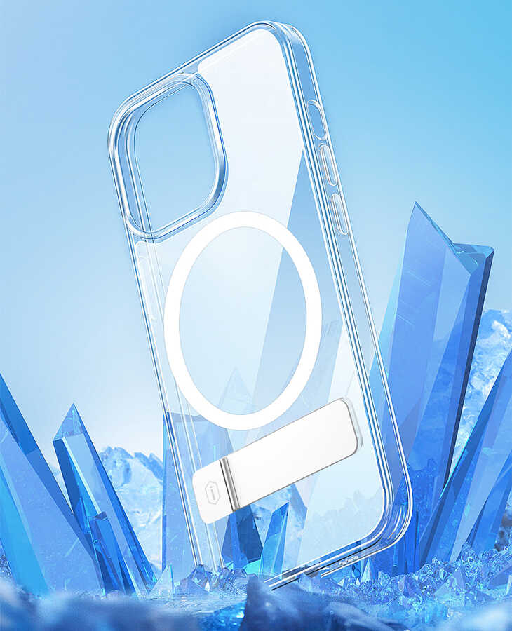 iPhone 14 Kılıf Standlı M-safe Wireless Şarj Özellikli Wiwu Aurora Serisi Kılıf