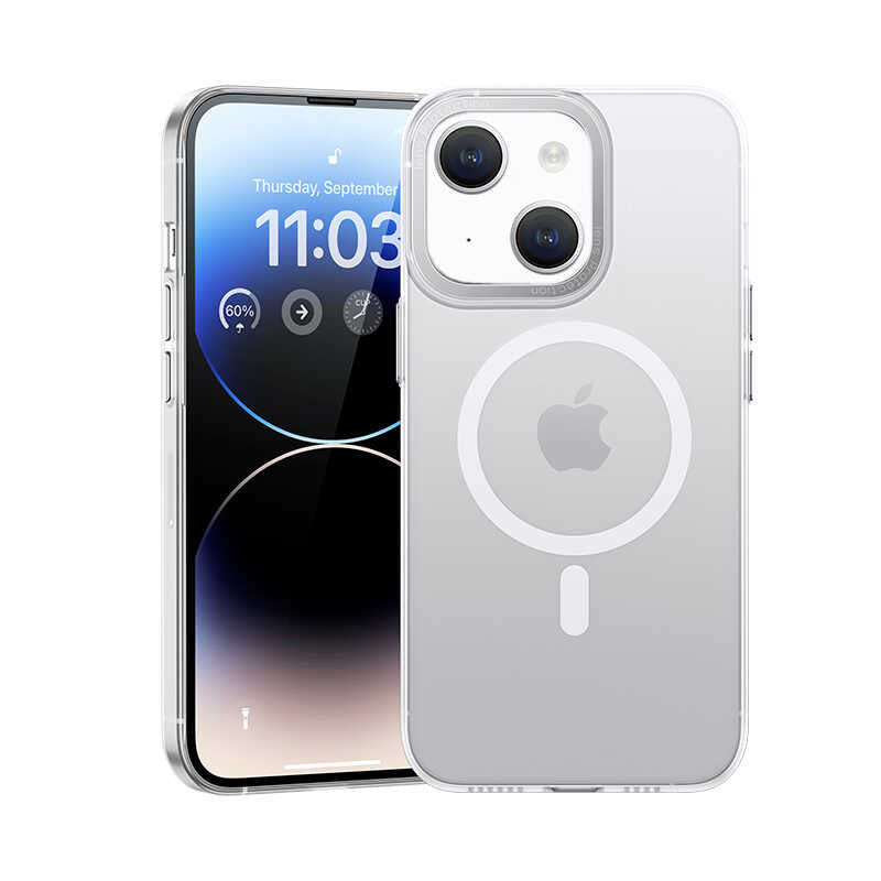 iPhone 14 Kılıf Wireless Şarj Destekli Benks Magnetik Haze Kılıf