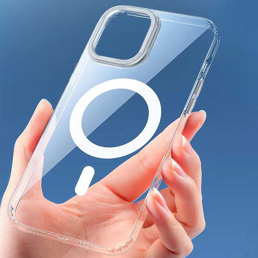 iPhone 14 Kılıf Wiwu MCC-102 Magnetic Crystal Sert PC Kılıf