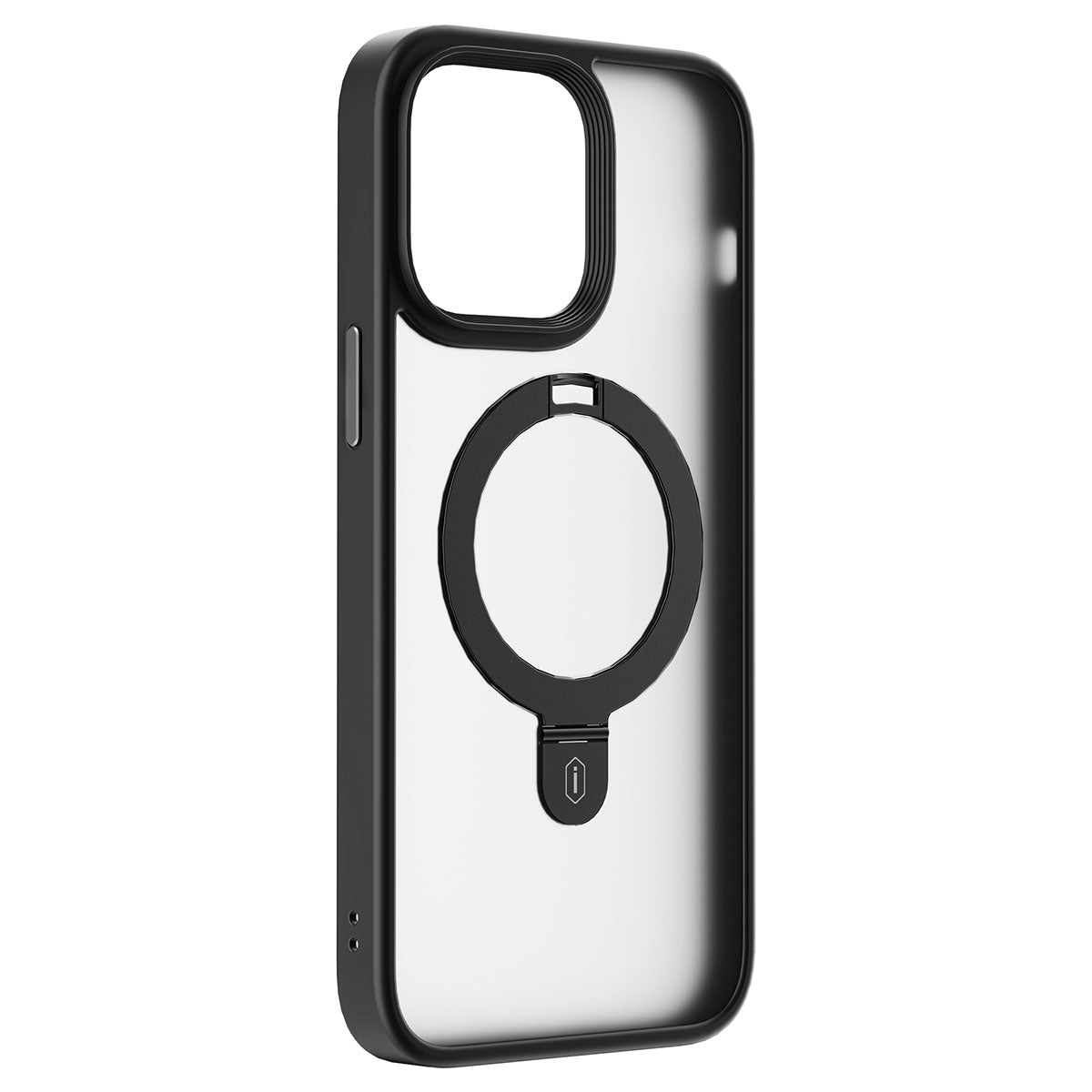 iPhone 14 Kılıf Wiwu ZMM-010 M-safe Şarj Özellikli Parmak İzi Bırakmayan Mat Transparan Standlı Kılıf