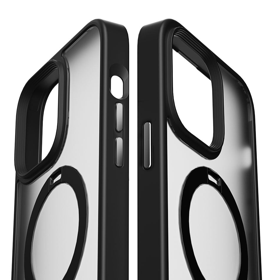 iPhone 14 Kılıf Wiwu ZMM-010 M-safe Şarj Özellikli Parmak İzi Bırakmayan Mat Transparan Standlı Kılıf