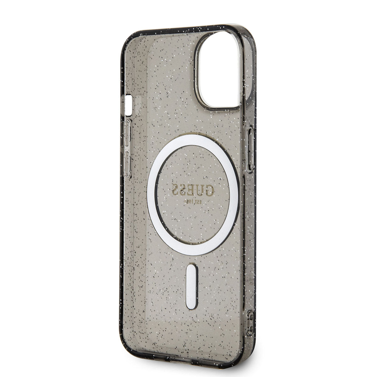 iPhone 14 Plus Kılıf GUESS M-safe Şarj Özellikli Glitter Kılıf