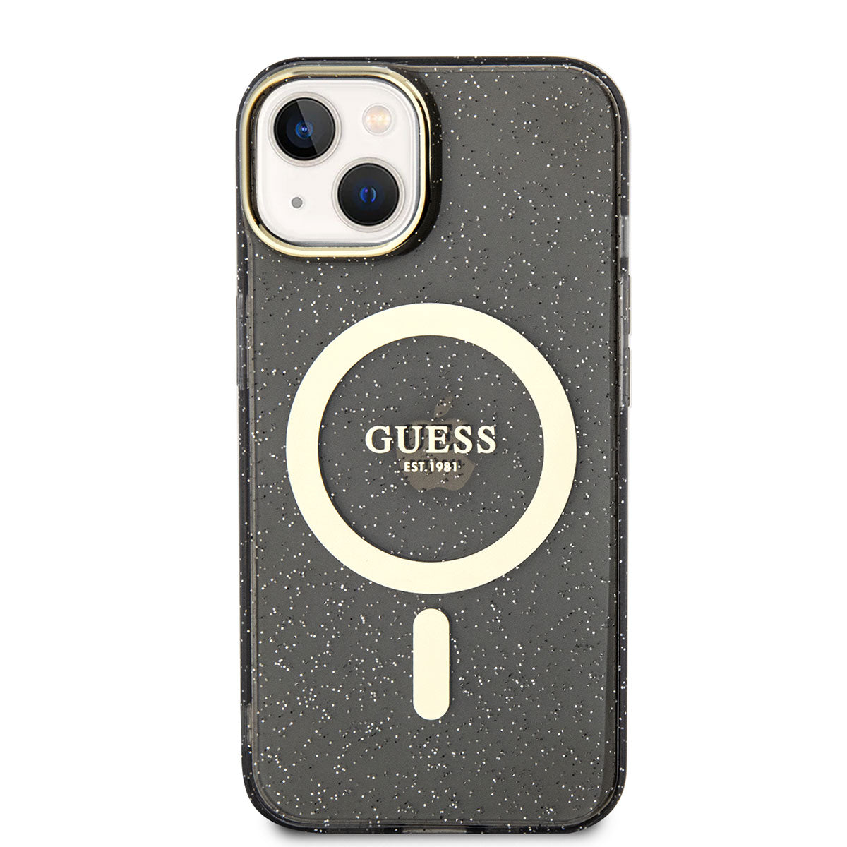 iPhone 14 Plus Kılıf GUESS M-safe Şarj Özellikli Glitter Kılıf
