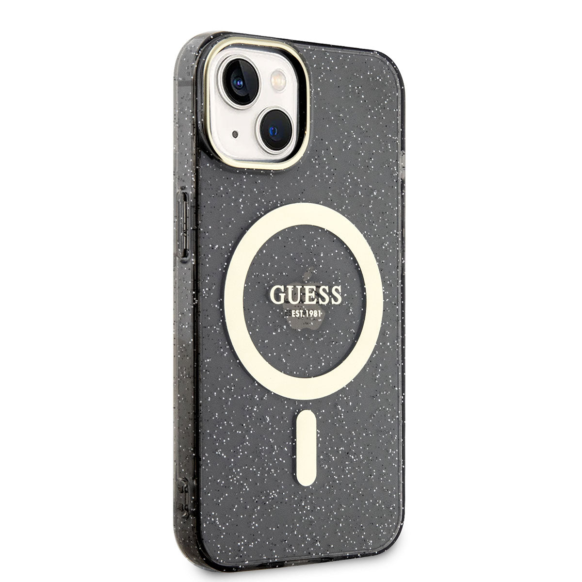 iPhone 14 Plus Kılıf GUESS M-safe Şarj Özellikli Glitter Kılıf