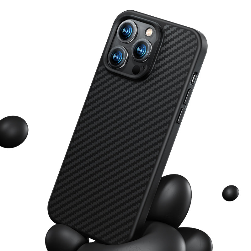iPhone 14 Plus Kılıf Karbon Fiber M-safe Şarj Özellikli Benks Hybrid ArmorPro 1500D Kevlar Kılıf