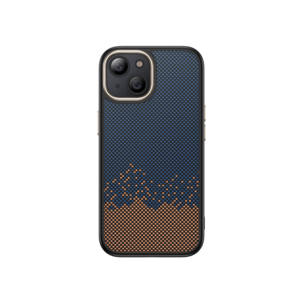 iPhone 14 Plus Kılıf M-safe Şarj Özellikli Karbon Fiber Görünümlü Zore Antina Kılıf