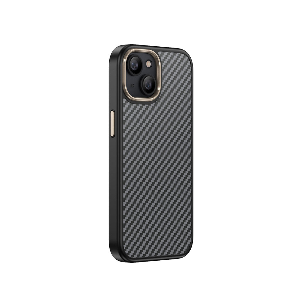 iPhone 14 Plus Kılıf M-safe Şarj Özellikli Karbon Fiber Görünümlü Zore Antina Kılıf