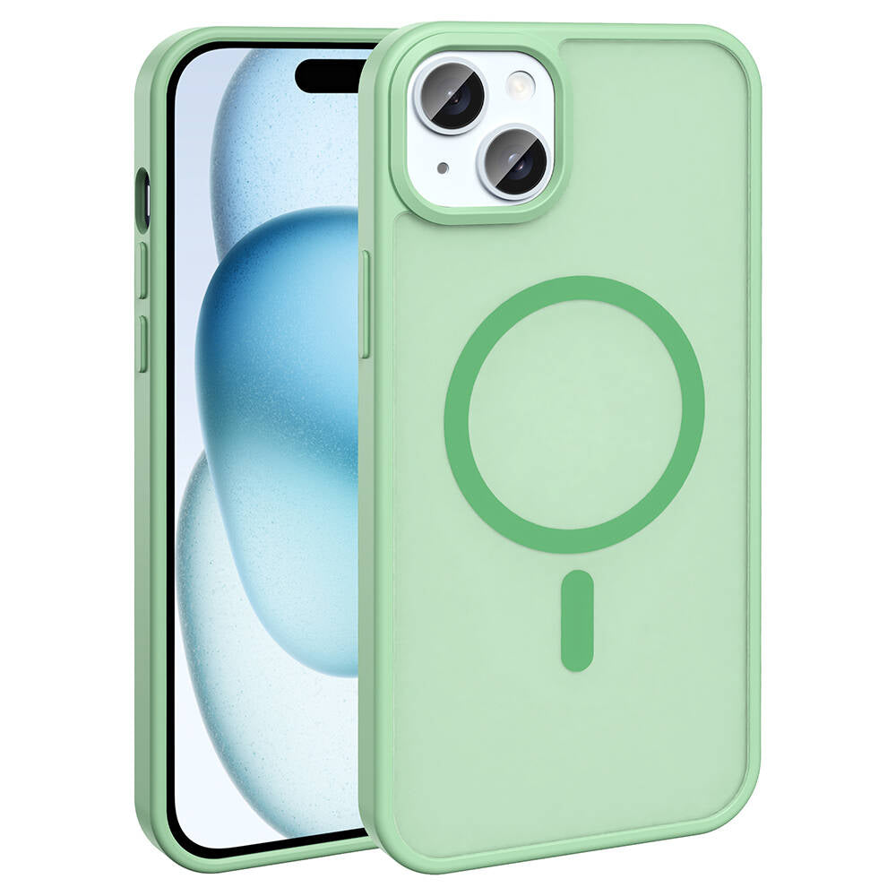 iPhone 14 Plus Kılıf M-safe Şarj Özellikli Mat Arka Yüzey Zore Sio Kılıf