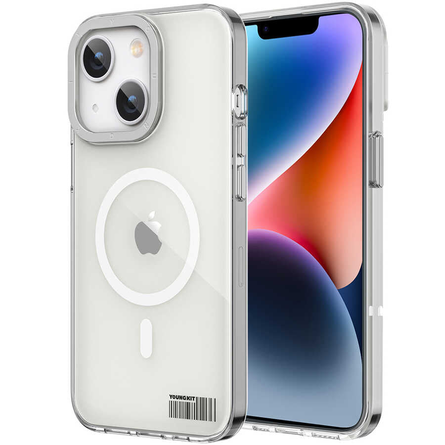 iPhone 14 Plus Kılıf M-safe Şarj Özellikli Youngkit Coloured Glaze Serisi Kılıf