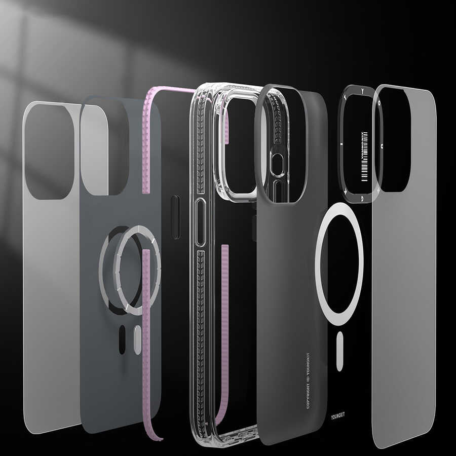 iPhone 14 Plus Kılıf M-safe Şarj Özellikli YoungKit Exquisite Serisi Kılıf