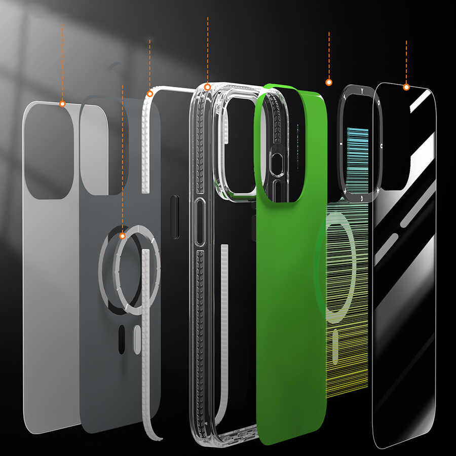 iPhone 14 Plus Kılıf M-safe Şarj Özellikli Youngkit Pure Serisi Kılıf