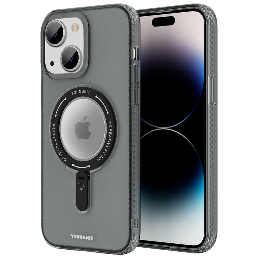 iPhone 14 Plus Kılıf M-safe Şarj Özellikli Youngkit Rock Serisi Kılıf