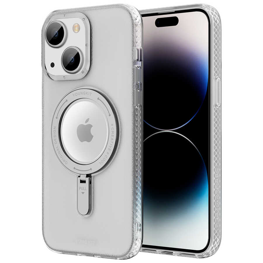 iPhone 14 Plus Kılıf M-safe Şarj Özellikli Youngkit Rock Serisi Kılıf