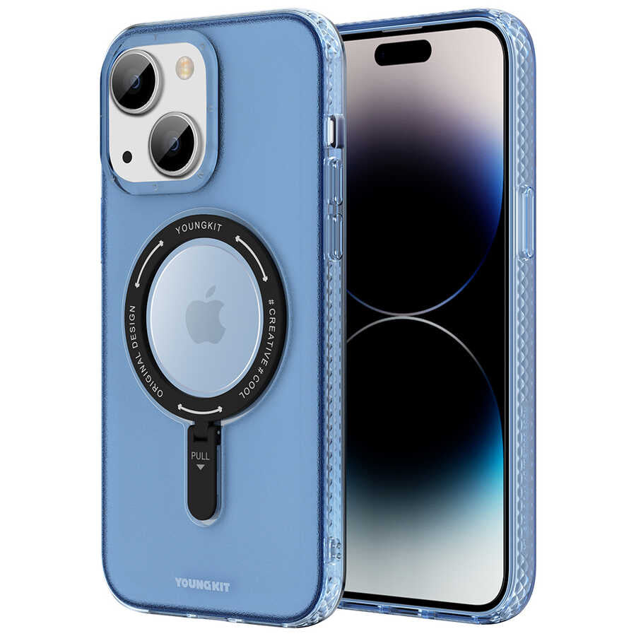 iPhone 14 Plus Kılıf M-safe Şarj Özellikli Youngkit Rock Serisi Kılıf